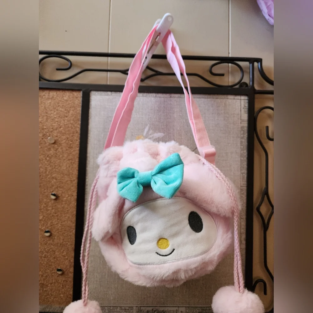 My Melody 2-Way Plush Crossbody Bag